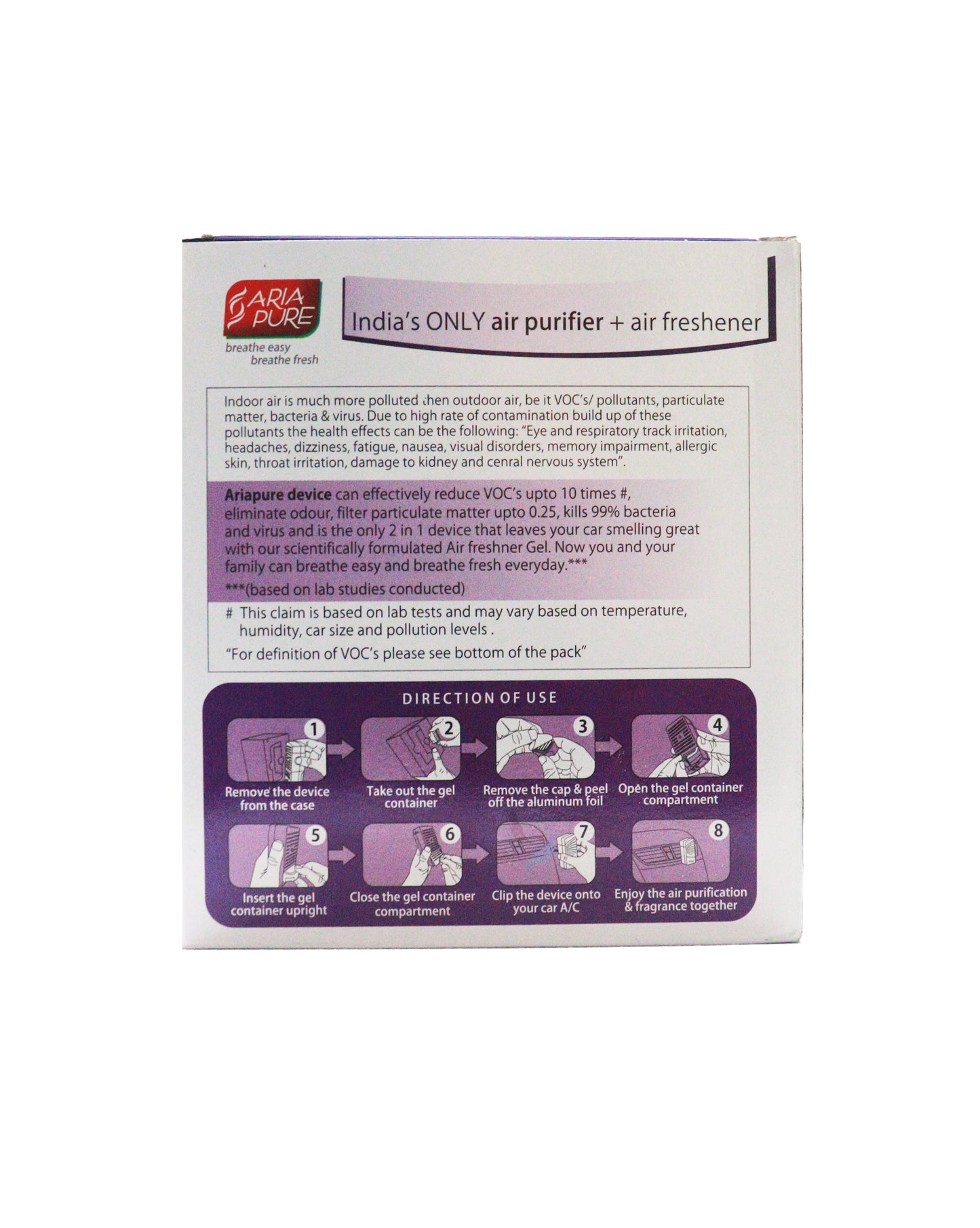 Aariapure 2N1 Lavender (AirPurifier+Freshener)